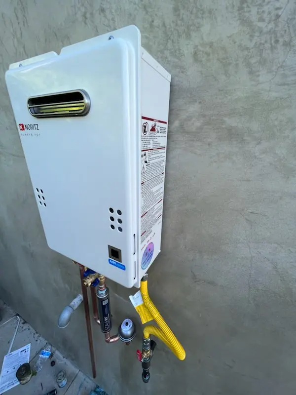 Tankless water heater installation for Trimble Fields homes